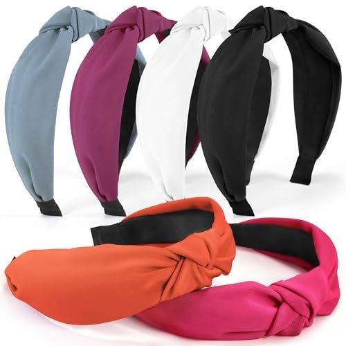 Headbands for Women Girls – Peach, Purple, Black, Orange, White, Light Gray