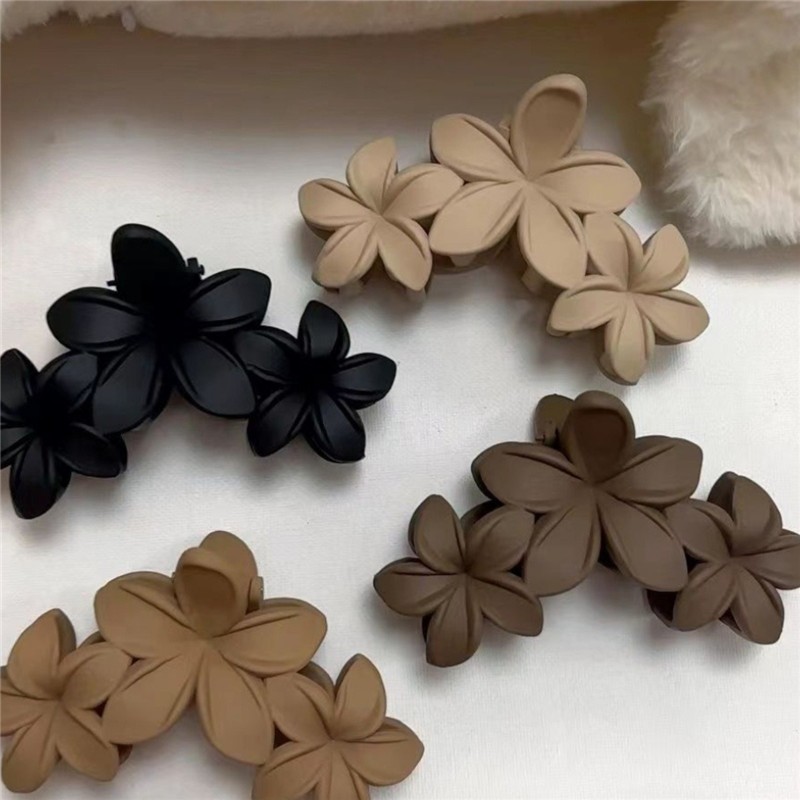4PCS Large Flower Hair Claw Clips Non-Slip Matte Strong Hold for Thick Hair