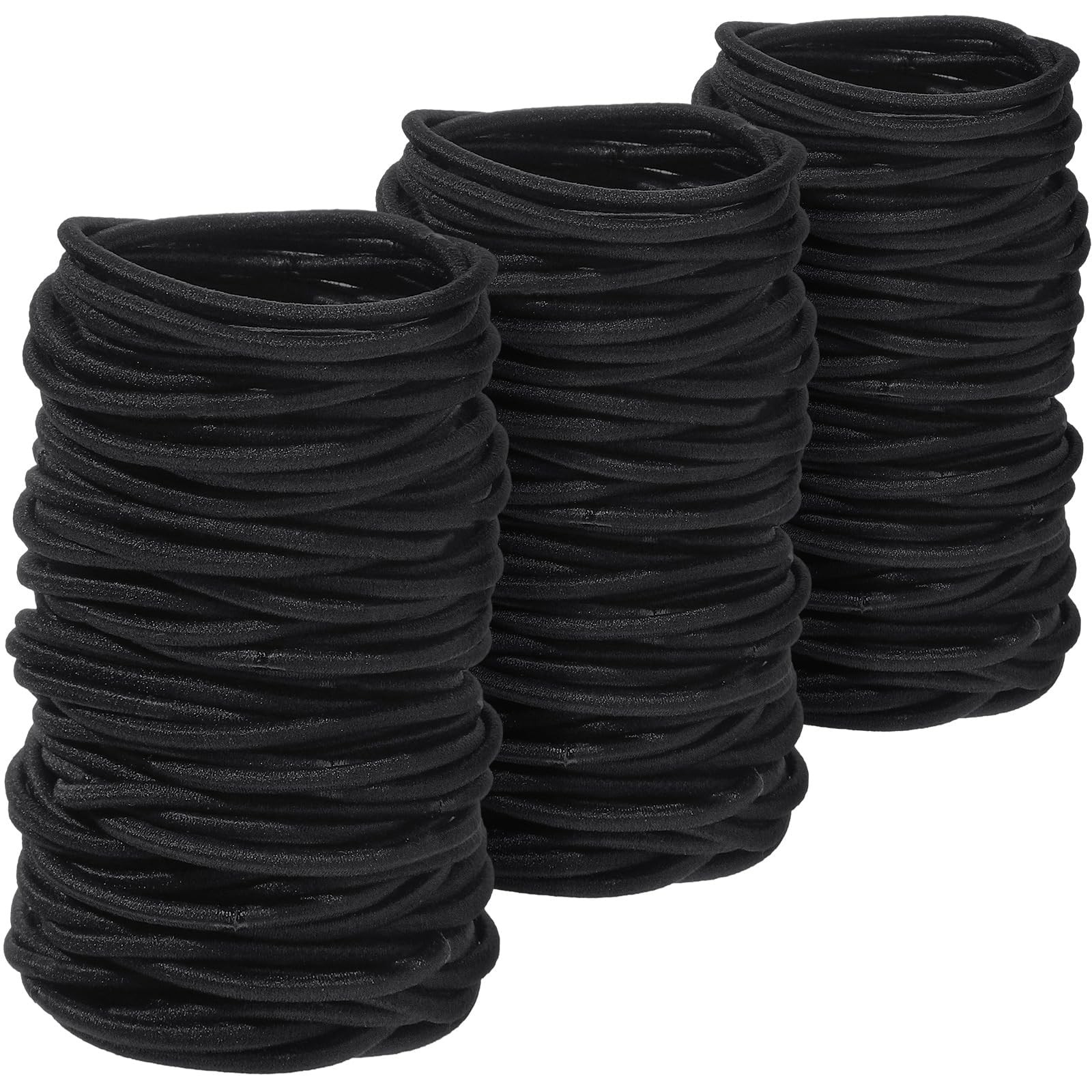 2000 PCS Bulk Elastic Hair Ties Ponytail Holders Bands Straight Curly 2mm