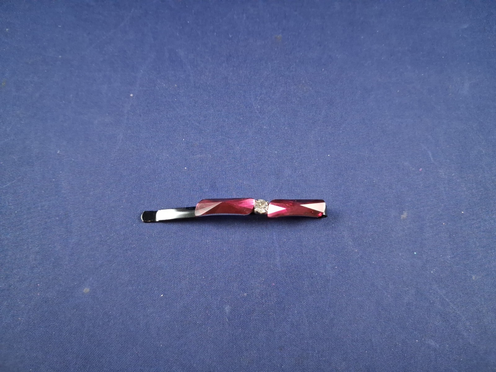 Vtg Y2K CURVED Faux Pink Stone Glam Bobby Pin *17