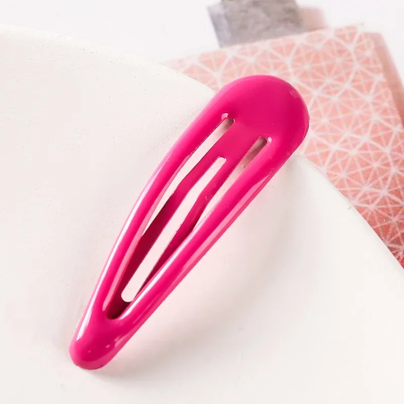 10PCS 5cm Women Girls Cute Colorful Waterdrop Shape Hairpins Sweet Hair Clips Ba