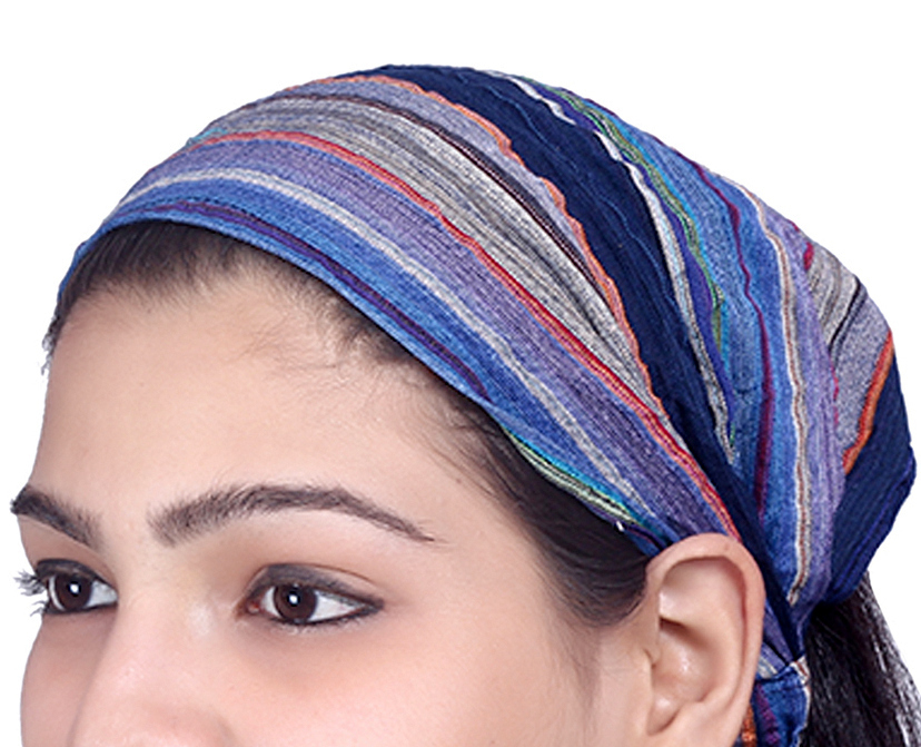 US STOCK 10 Pieces Women Cotton Headband Striped Wide Hairband Lot Bandana Yoga