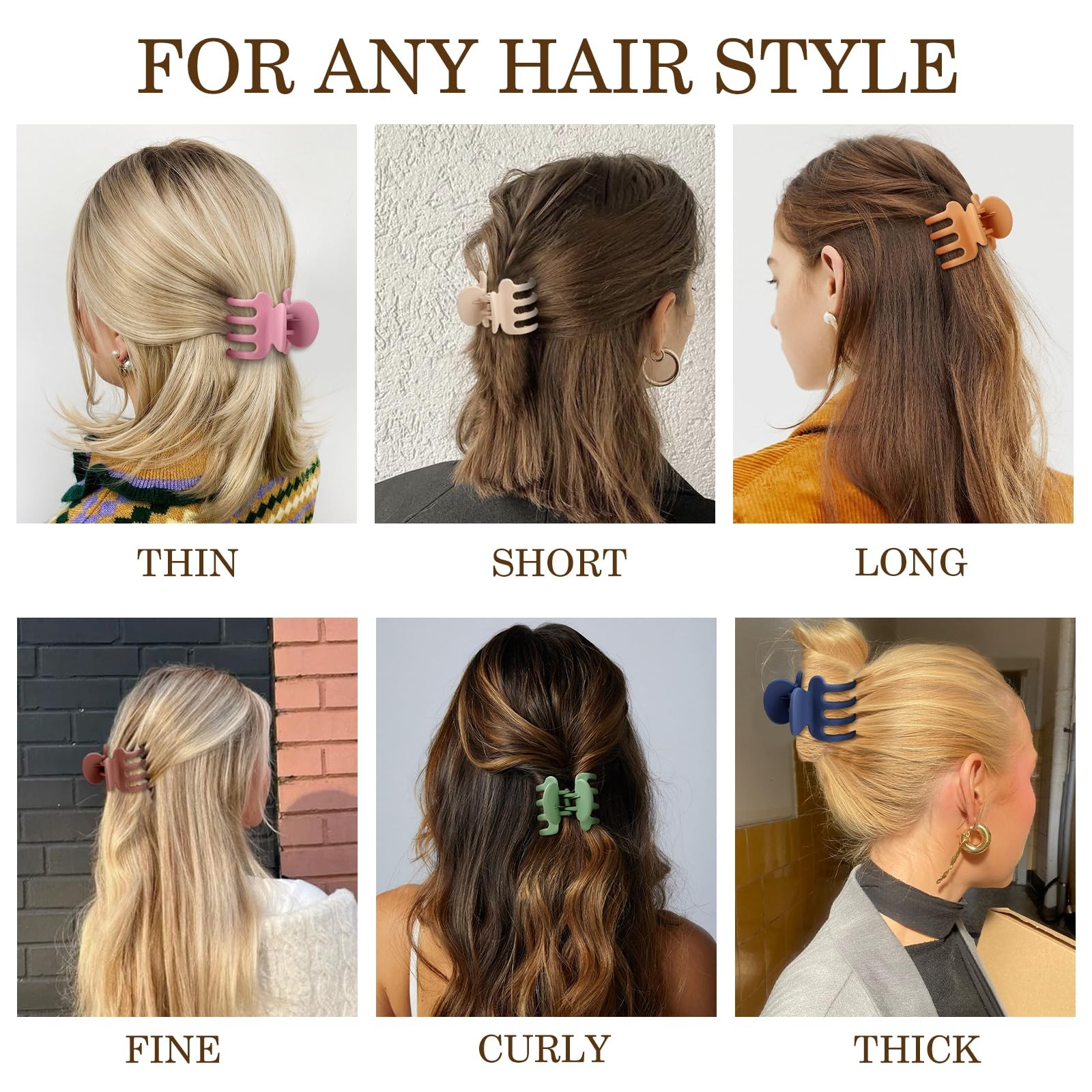 Sisiaipu 12Pcs Hair Clips for Women 1.8 Inch 12 Count (Pack of 1), Colorful