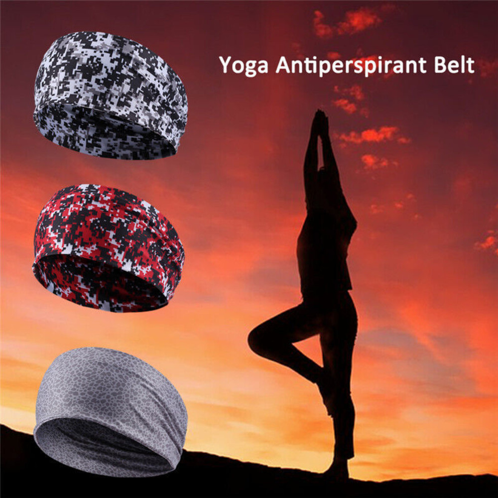 Sports Headband Running Yoga Workout Moisture Wicking Sweatband Head Hair Band