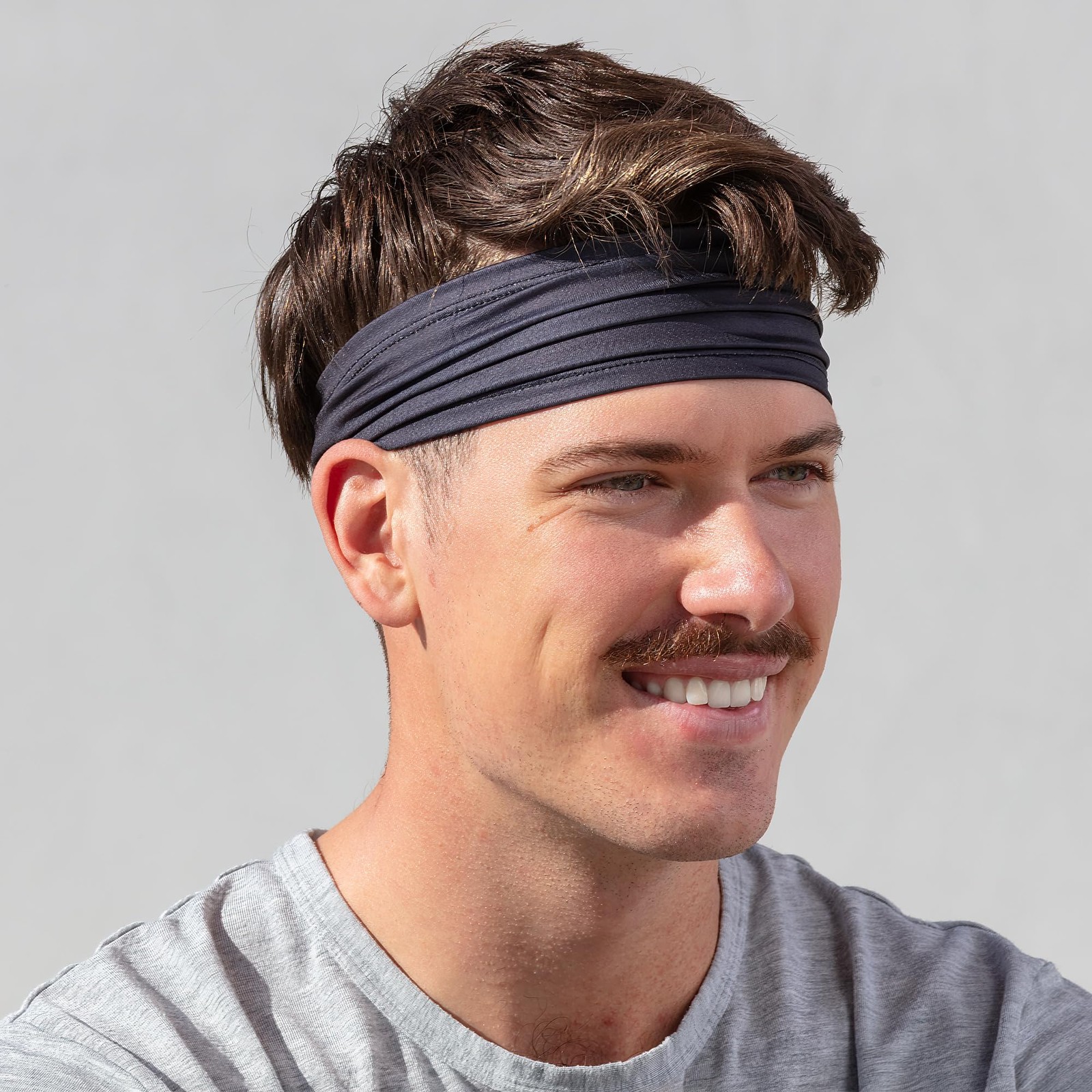 5-Pack Sport Headbands for Men & Women – Sweat-Wicking Workout & Running Head…