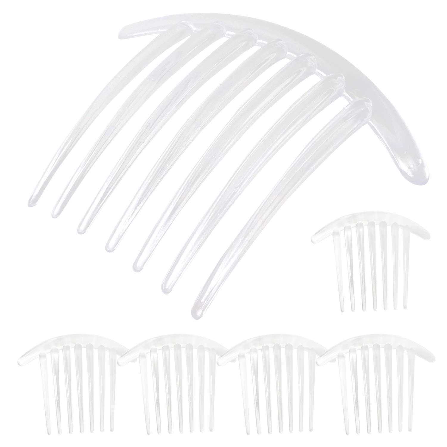 6PCS Plastic 7 Tooth French Twist Combs Hair Side Combs Clips Accessory for Wome