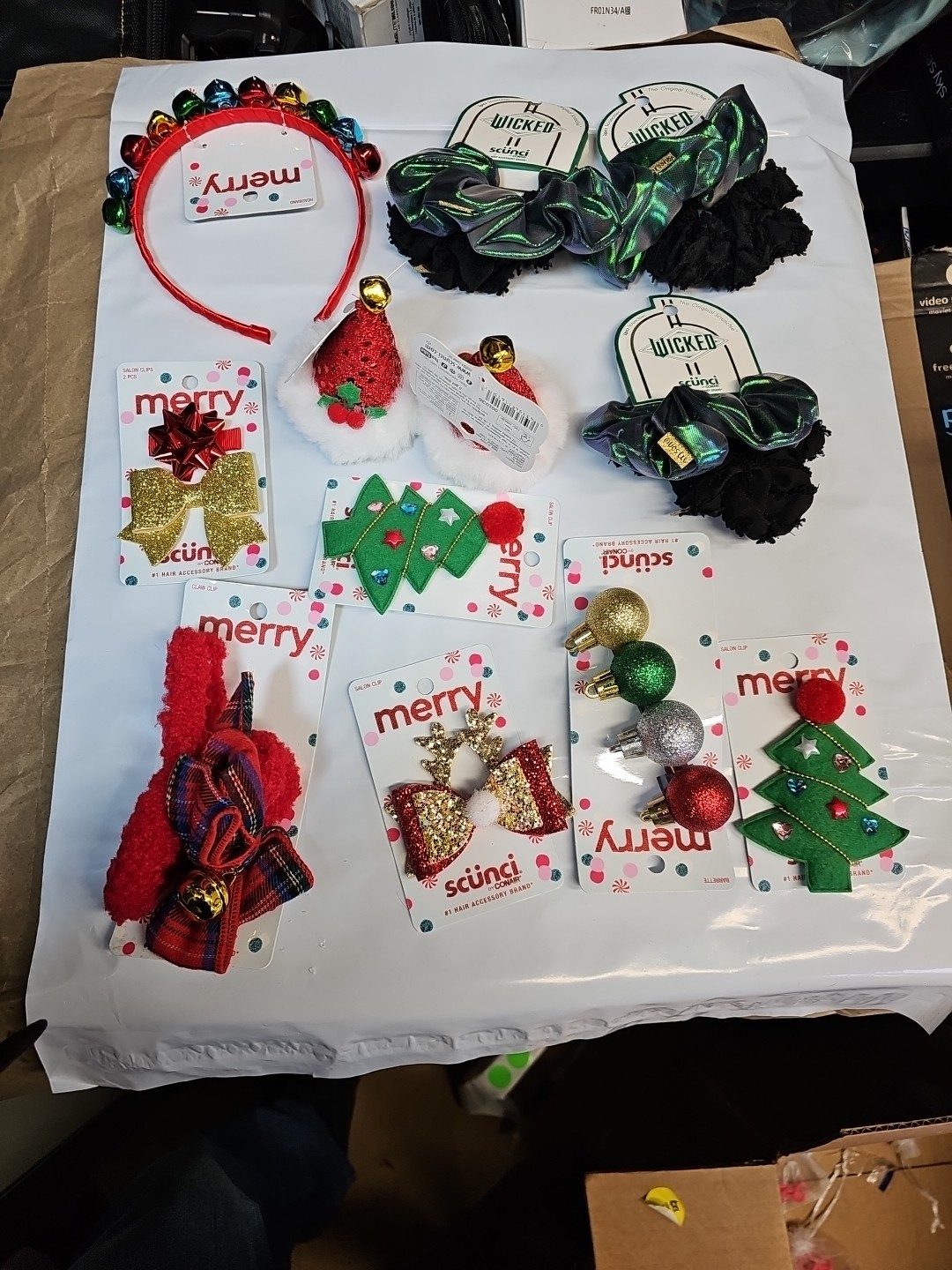 Christmas Holiday Hair Pieces 12 Item Set/lot