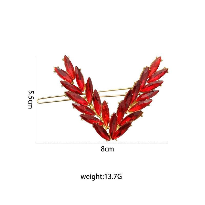 Luxury Crystal Hair Clip Women Korean V Shape Buckle Hairpin Fashion Headwear Gi