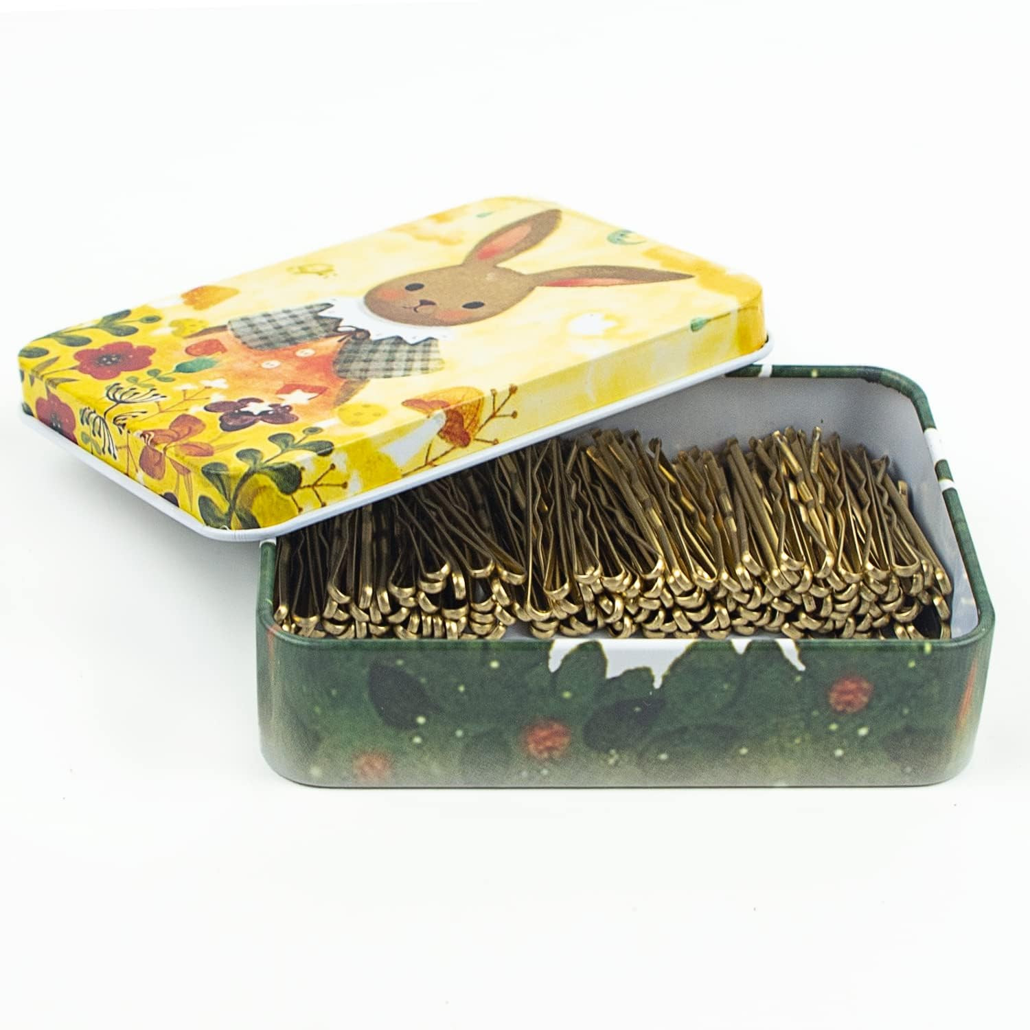 Mini Bobby Pins Blonde with Cute Case, 200 CT 1.38 Inch Small Hair Bobby Pins fo