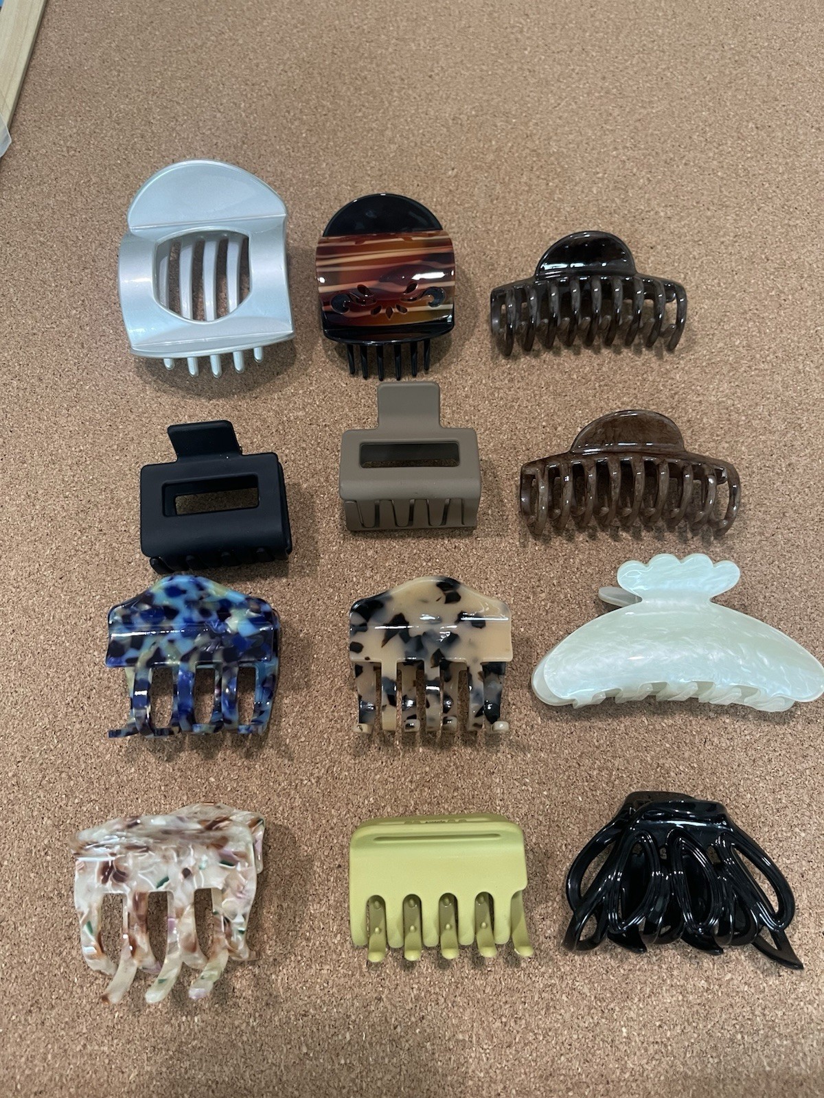 Medium Hair Claw Clip Updo Accessory Clip Multi-color Mixed Lot of 12