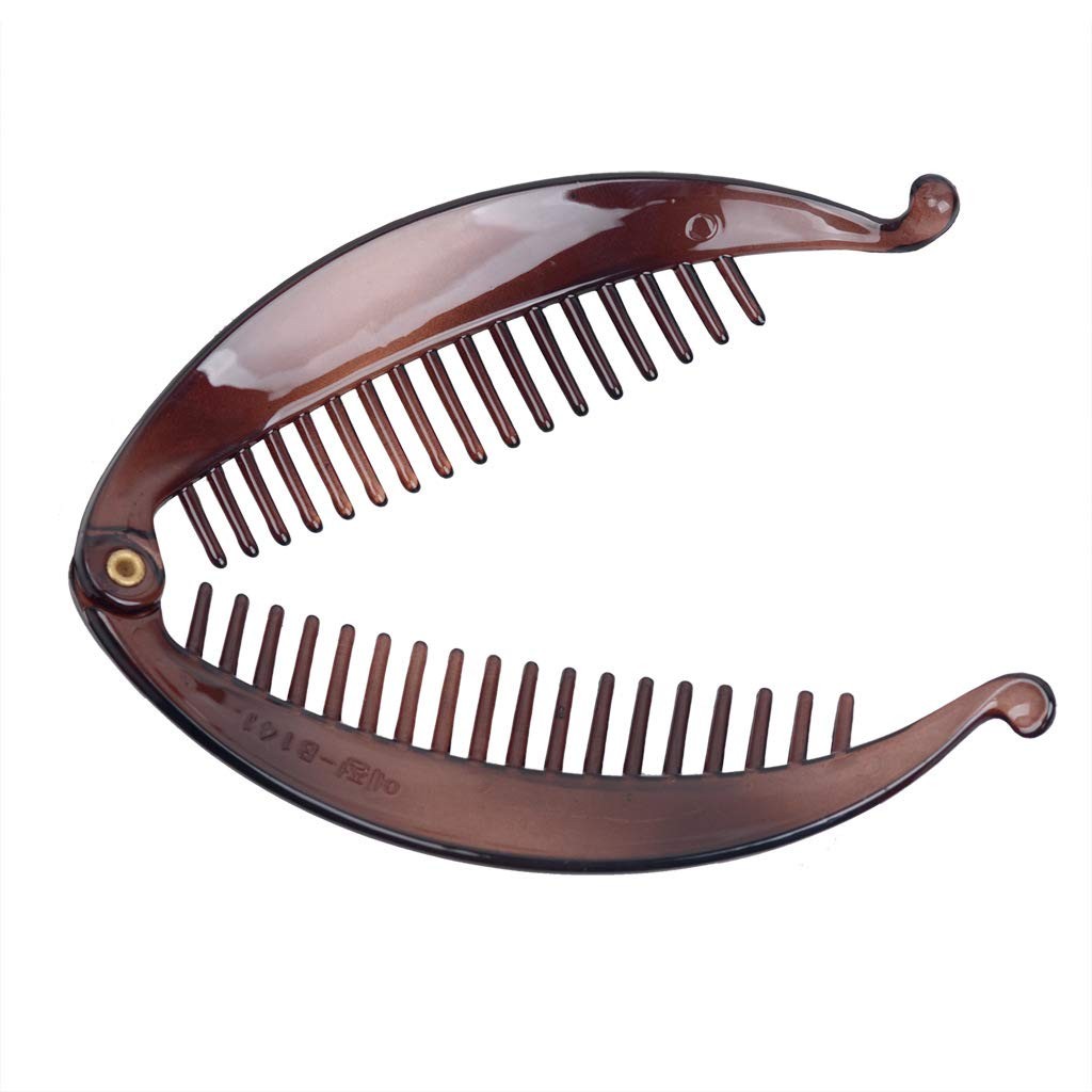 Fodattm 2PCS French Banana Hair Clip Claw Comb Women Lady Large A#