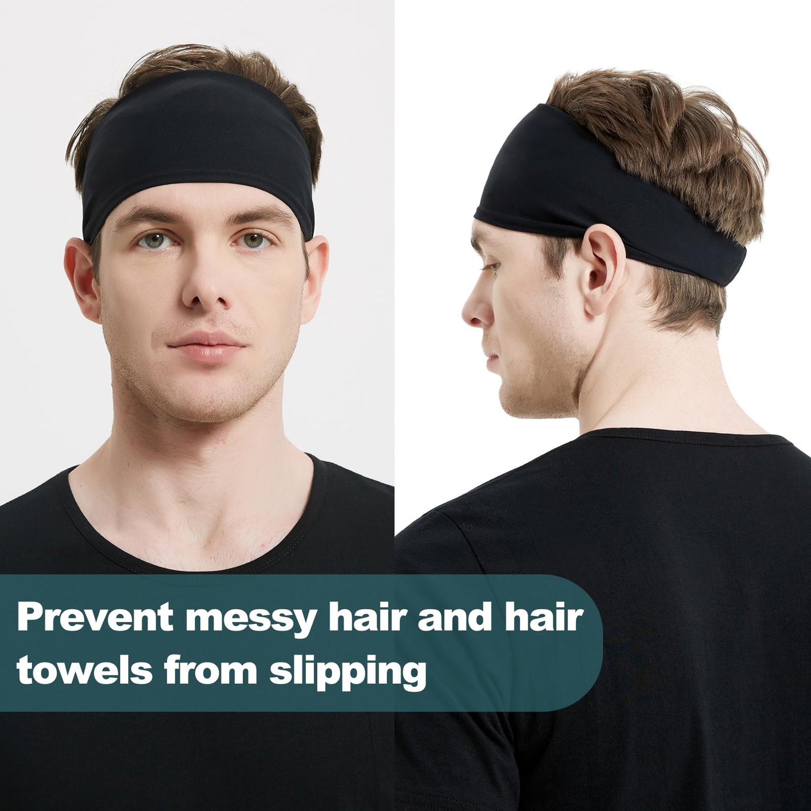Running Headbands for Men（4 or 6 Pack Mens Stretchy Headband for FootballCycl…