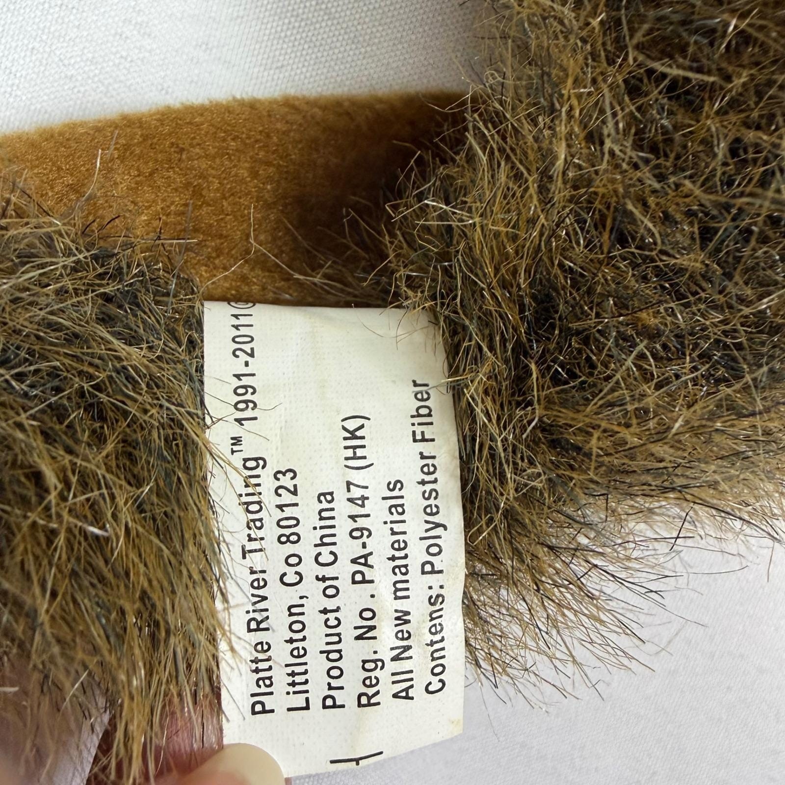 Platte River Trading Bison Buffalo Horns Faux Fur Headband with Chin Strap Brown