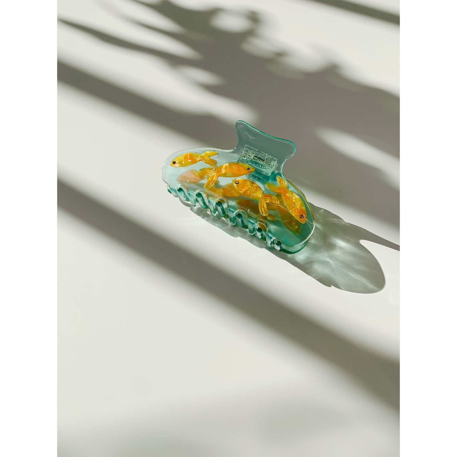 Velvet Claws Goldfish Hair Clip | School of Gold Fish | Claw Clip in Velvet Tra