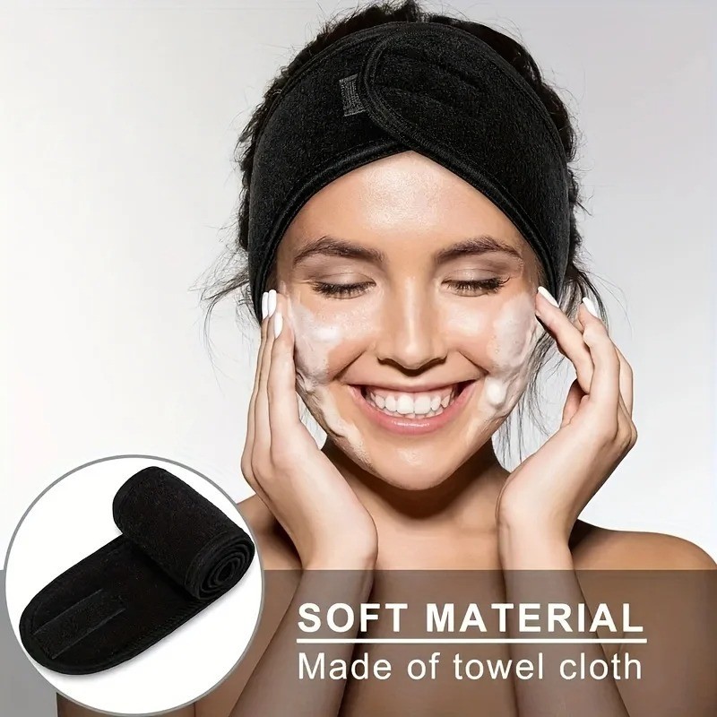Soft Headband for Eyelash Extensions Makeup Spa Face Wash Adjustable Hair Band