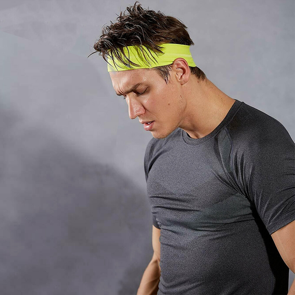 Sports Headband No-Slip Sweat Wicking Turban Elastic Gym Yoga Cycling Sweatband
