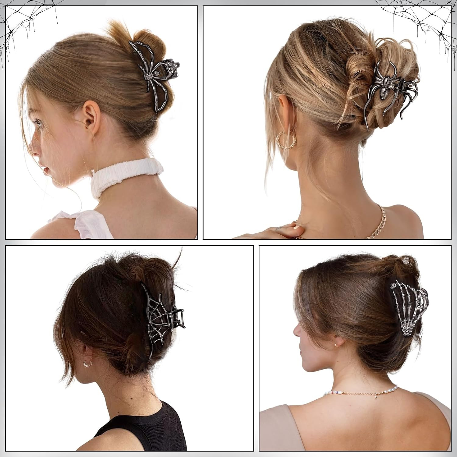 4 Pcs Metal Hair Clips for Women, Large Hair Claw Clips for Thick Long Hair Styl