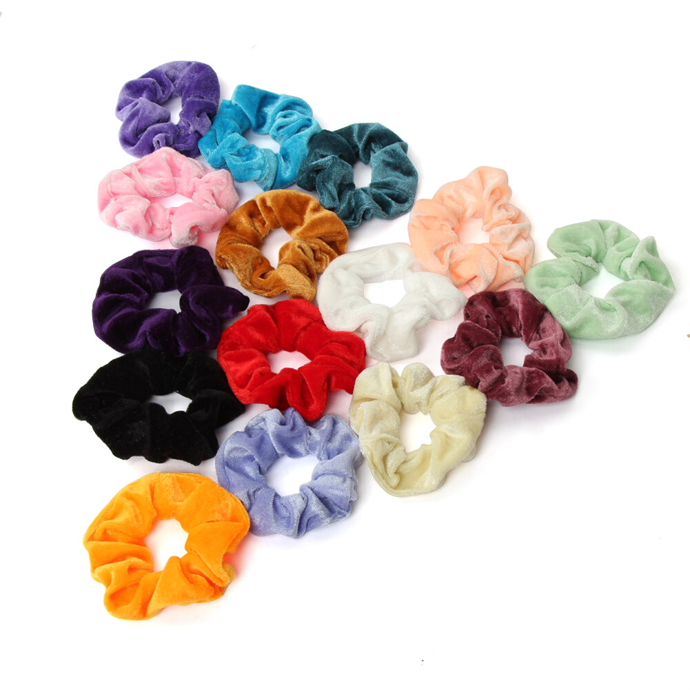 Lot Hair Scrunchies Velvet Elastic Hair Bands Scrunchy Rope Ties For Women Girl