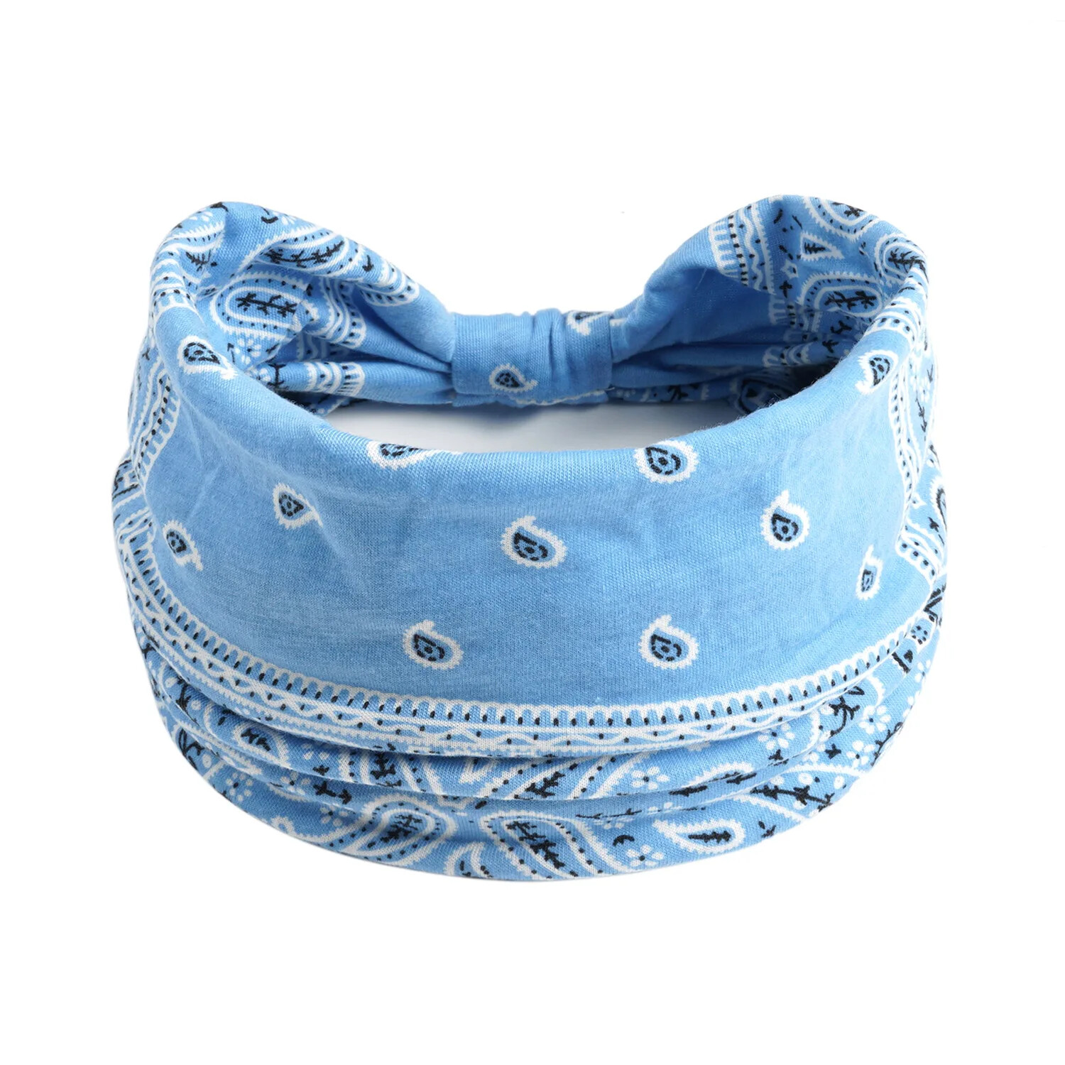 Bohemian Headbands for Women Cashew Flower Head Band Yoga Sports Hairband wide