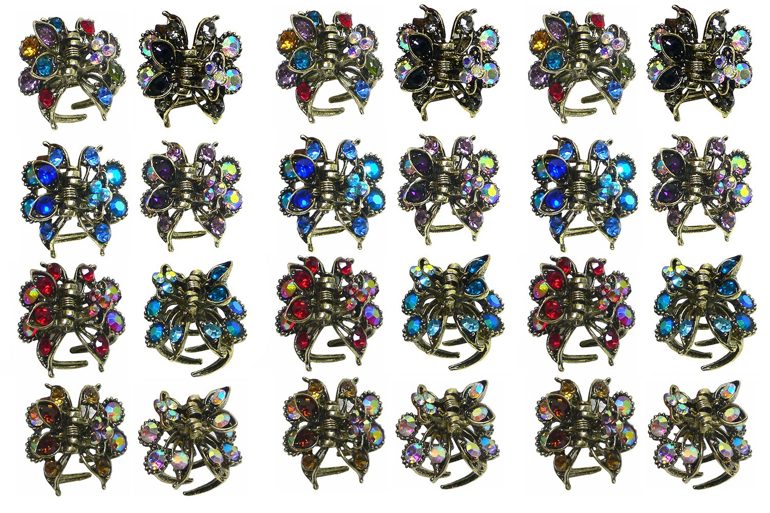 JCGY Sets of 8, 24 Count, Metal Mini HairClaws for Women Girls Stylg LPW-5-8-3