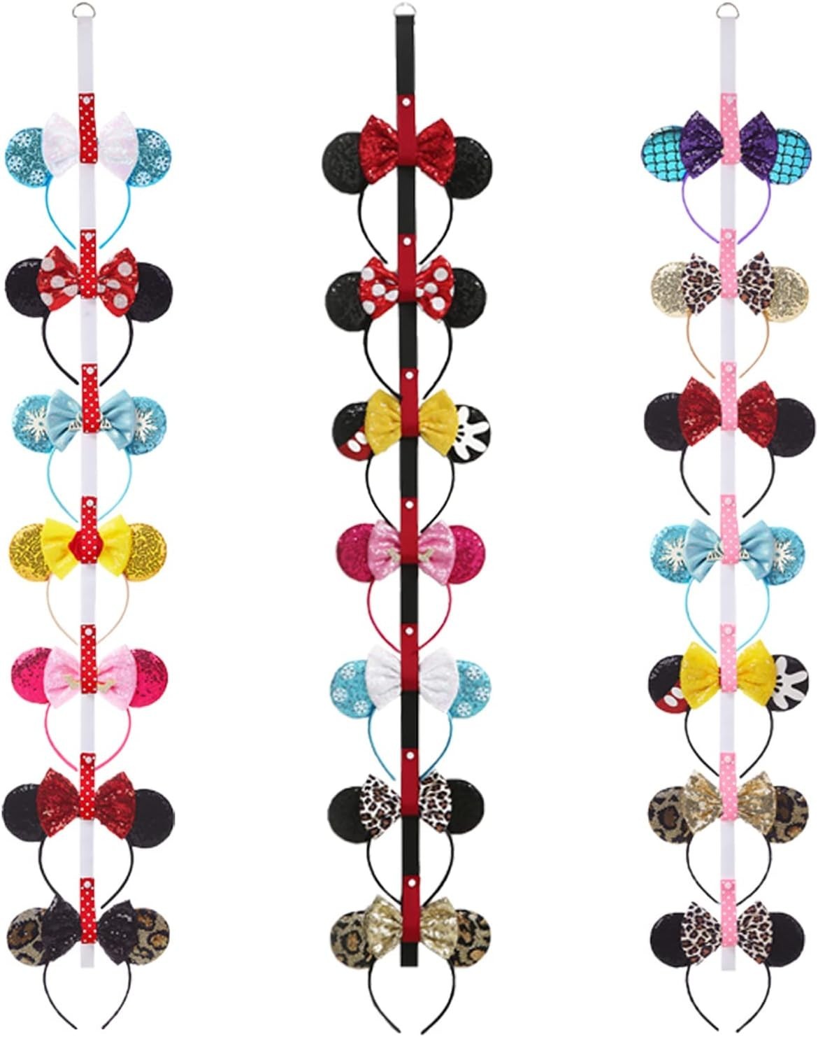 3 Pack Mouse Ears Headband Holder Headpieace Hanger Organizer Wall Display