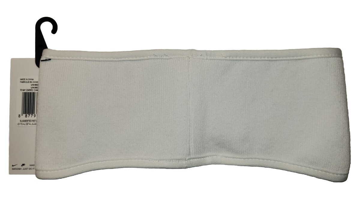 Nike Unisex Adult Knit Fleece Warm Headband OSFM Color White FREE SHIP $20