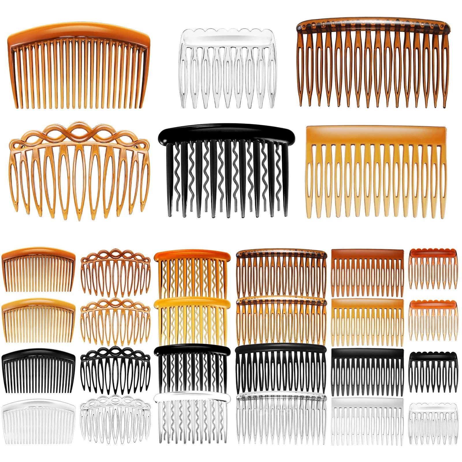 24 Pieces Hair Combs Set for Women – Plastic Side Combs Clips