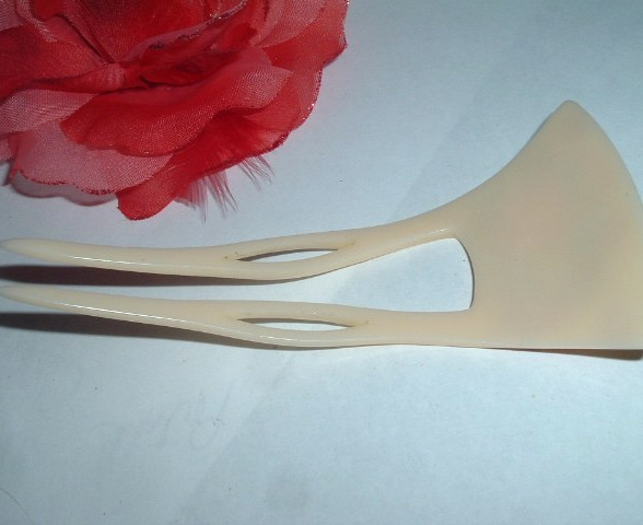 Vintage Hand Painted French Hair Stick Fork Bun Chignon