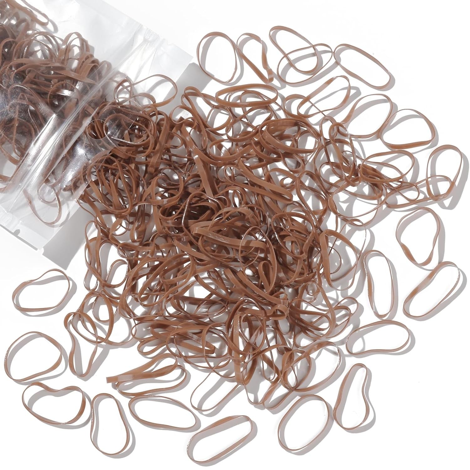 Teenitor Elastic Hair Bands, Rubber Bands for Hair, Small Hair Ties, 300pcs, Lig