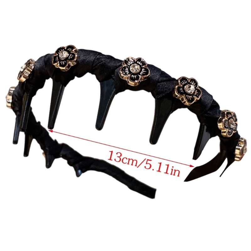Crystal Hairband Hair Accessories Antislip Teeth Grip Hairhoop Casual Formal Use