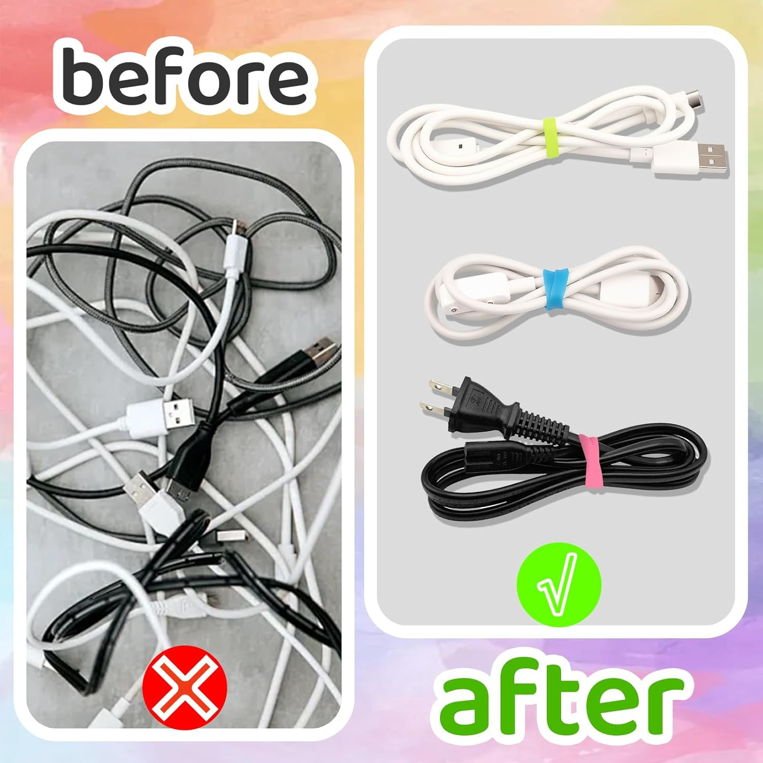 200 PCS Silicone Small Rubber Bands – 0.5 Inch Colorful Small Elastic Rubber Ban