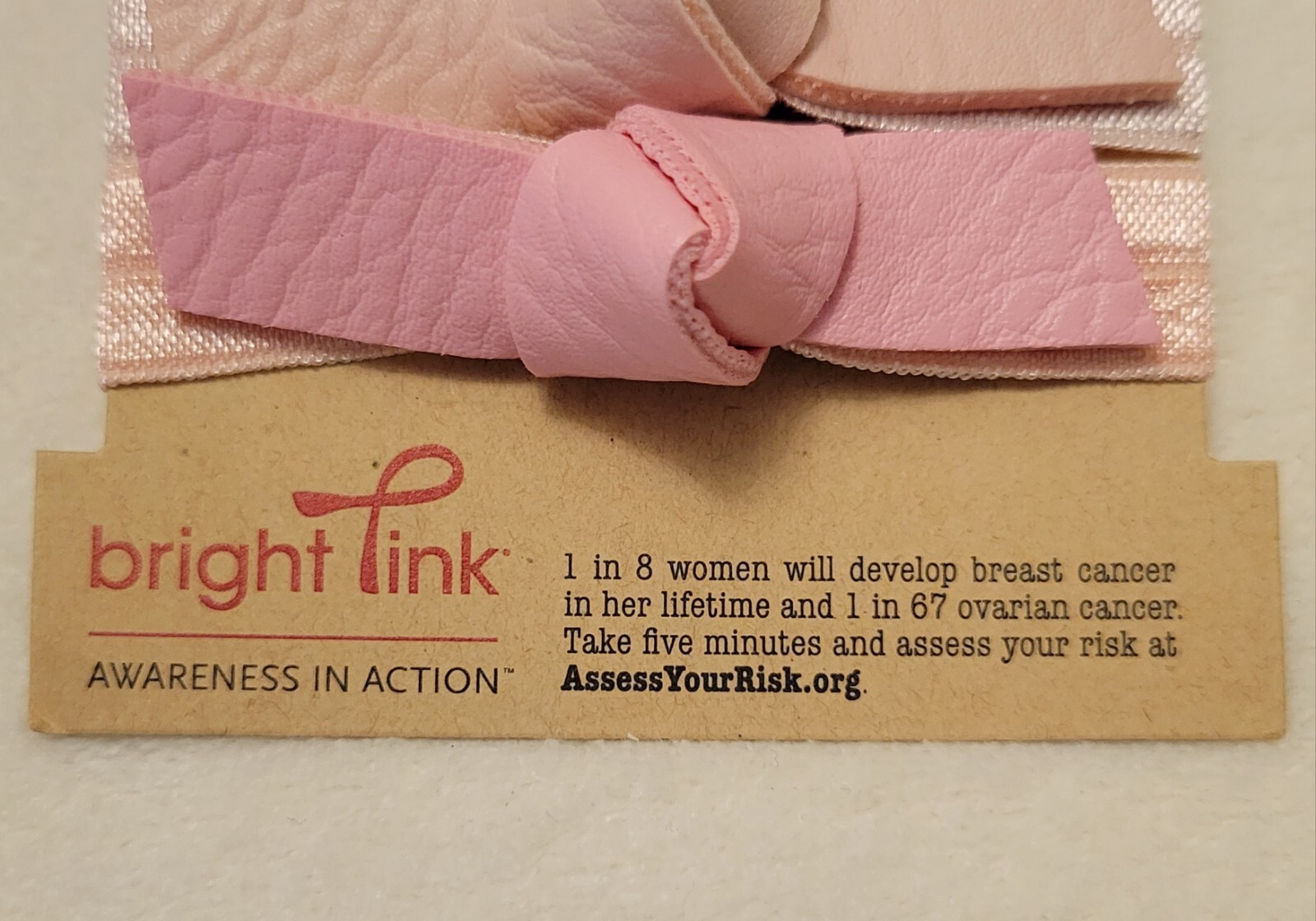 Fromm 1907 Bow Knot Hair Ties Vegan Leather Fold Over Elastic Pink Nude 8PC