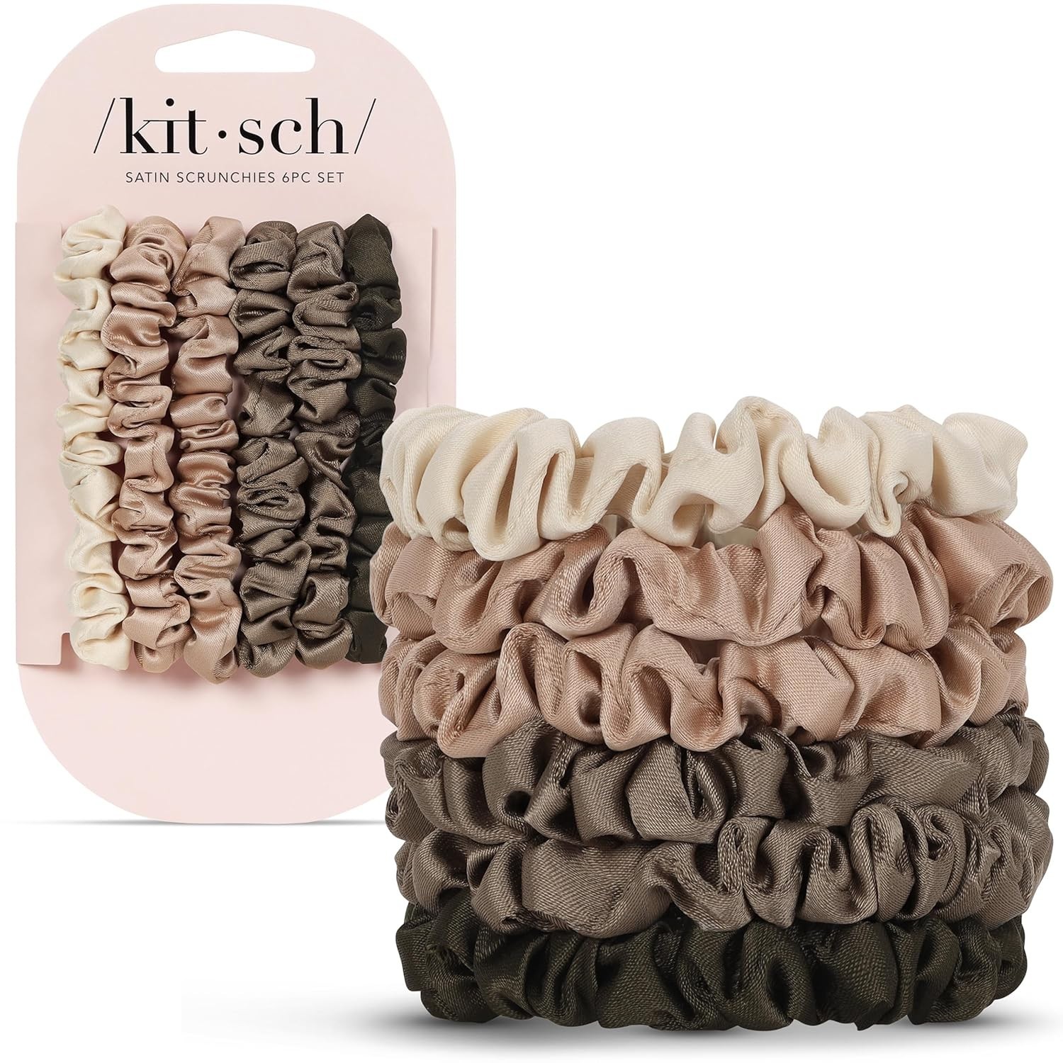 Kitsch Ultra-Petite Satin Scrunchies | Softer Than Silk | 6pcs