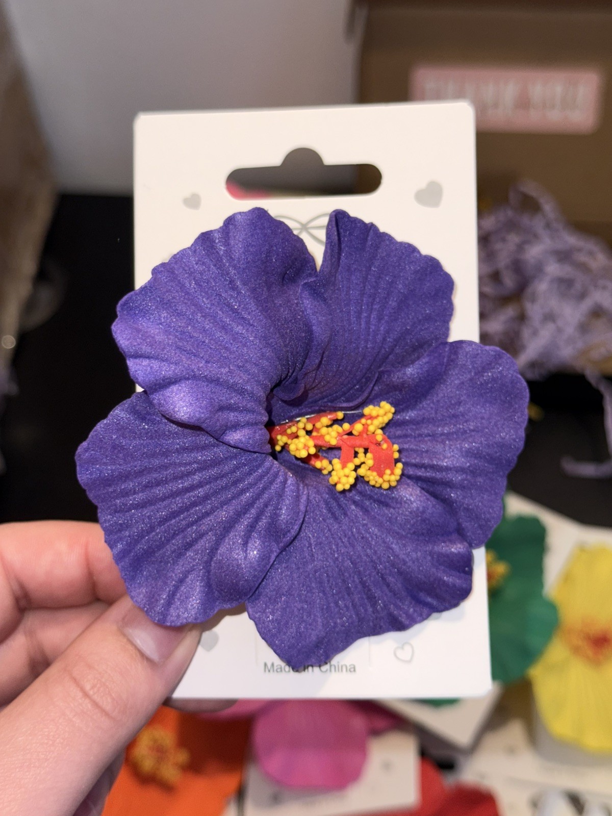 6 PCS 4 Inch Hawaiian Hibiscus Flower Hair Clips Artificial Accessories