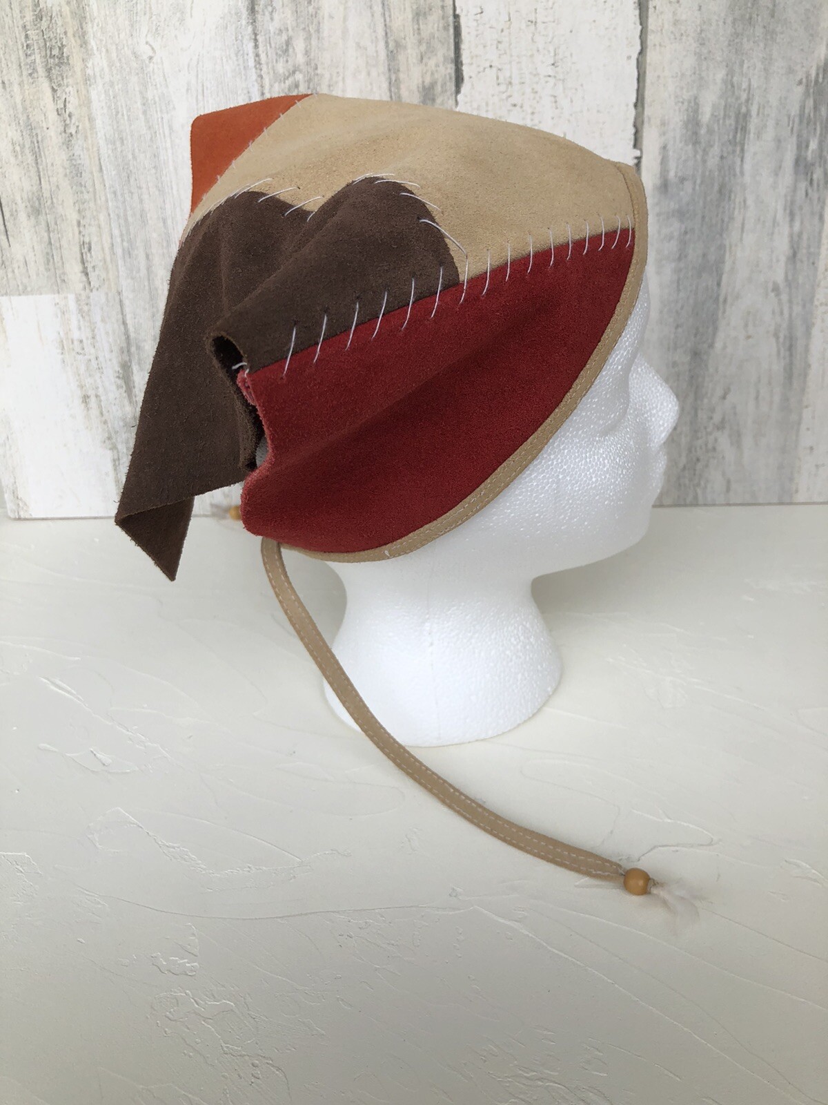 Y2K GAP Cowhide Bandana Patchwork Head Kerchief Triangle Hair Accessory Women’s