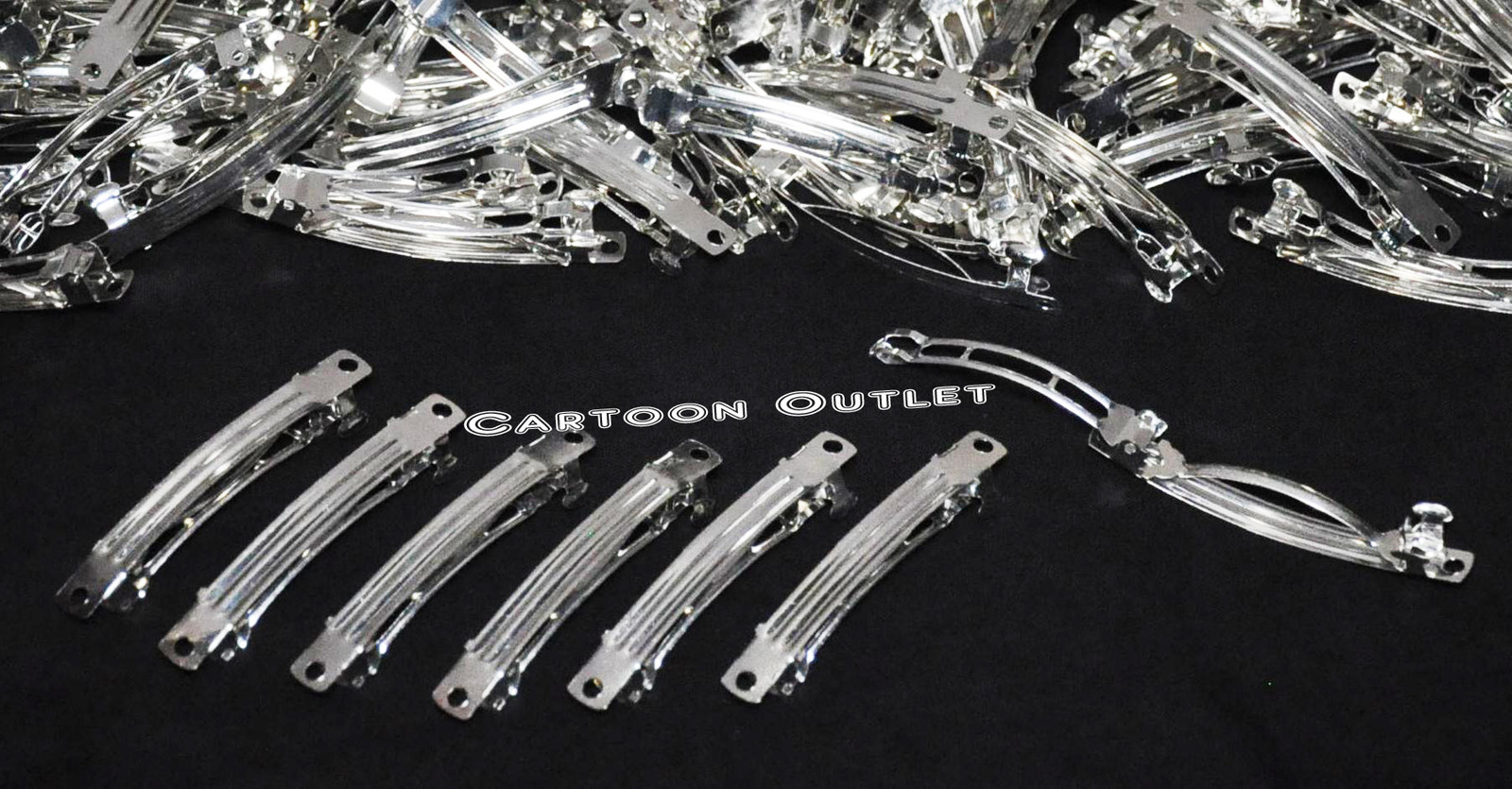 12 PCS HAIR CLIPS BARRETTE FRENCH STYLE HAIR BOW PLAIN SILVER METAL FAVORS 70mm