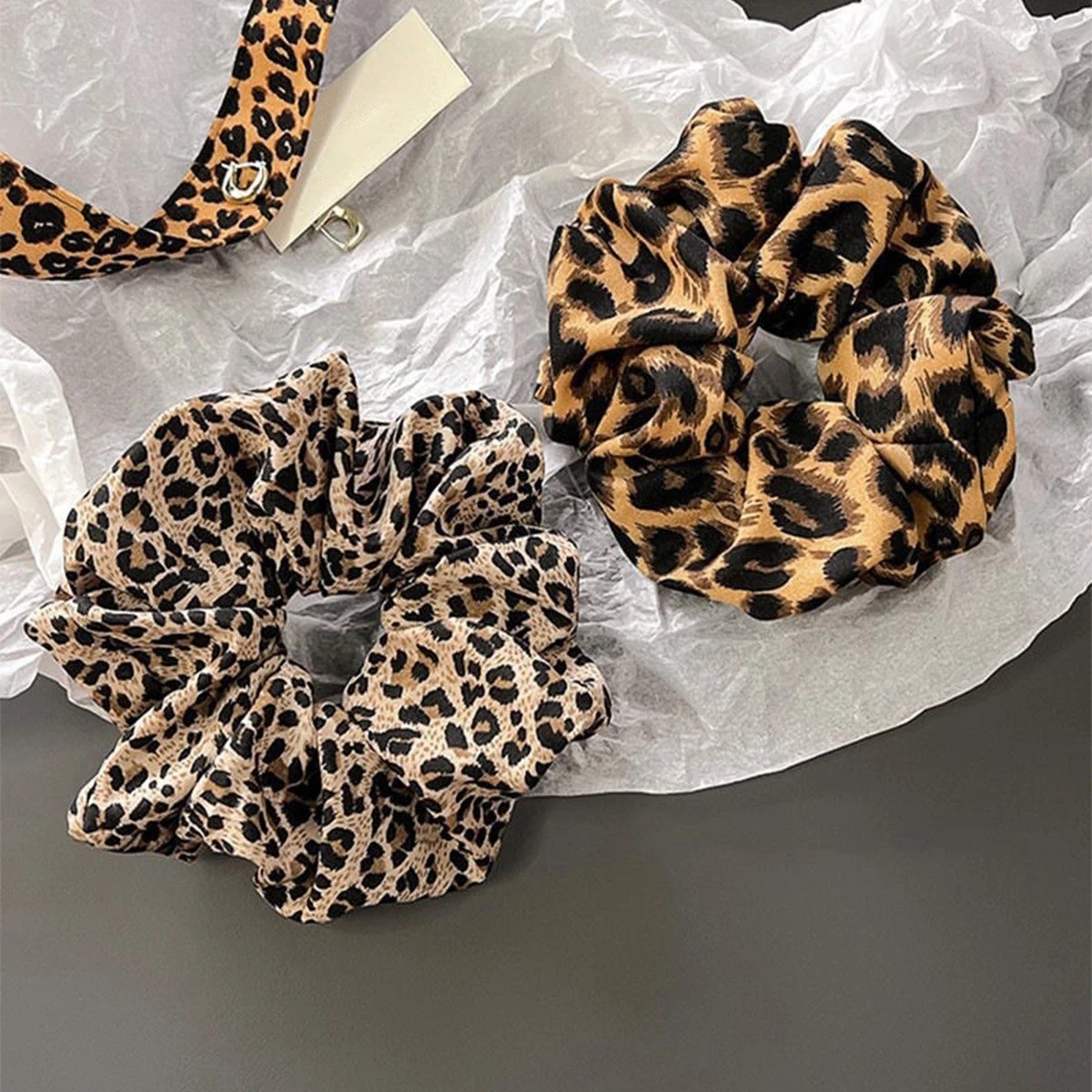 2PCs Headband Printed scrunchie Headband High Elasticity Elastic headband