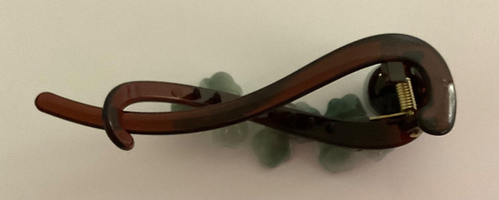 Floral green/brown hair clip great for any occasion great stocking stuffer. H-NN