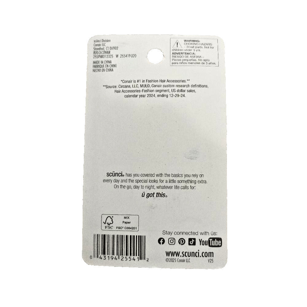 Scunci Black & Clear Polybands in Case, 260ct with reusable travel case