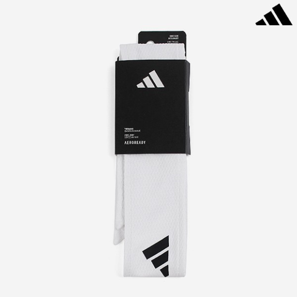 adidas AeroReady Tennis Tieband Sports Headband Hairband Bandanna White HT3907