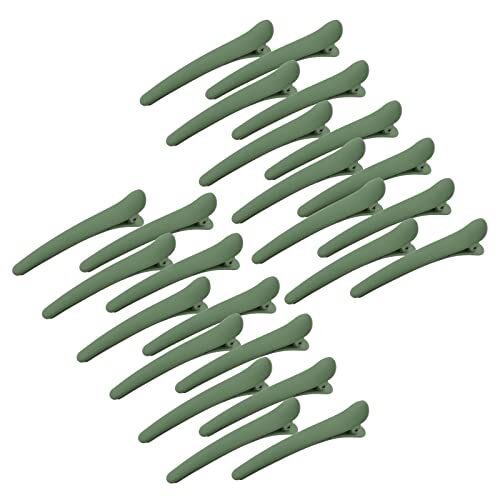 24 PCS Hair Clips for Styling and Sectioning – 3.1 Inch Matte Alligator Green