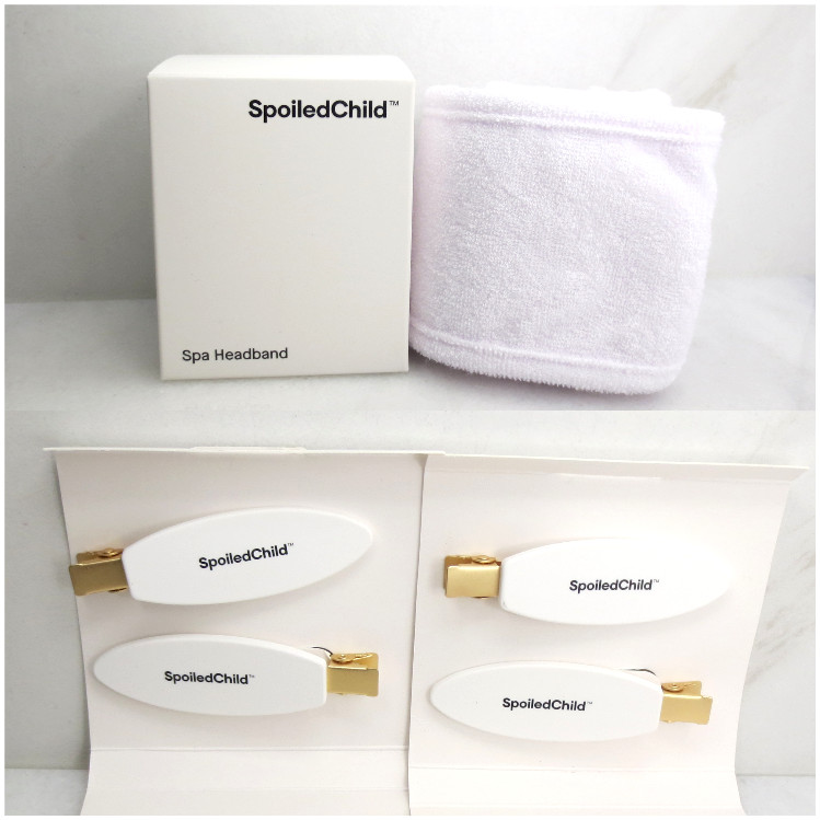 SPOILED C. SPA HEADBAND + NO CREASE HAIR CLIPS 3PCS SET
