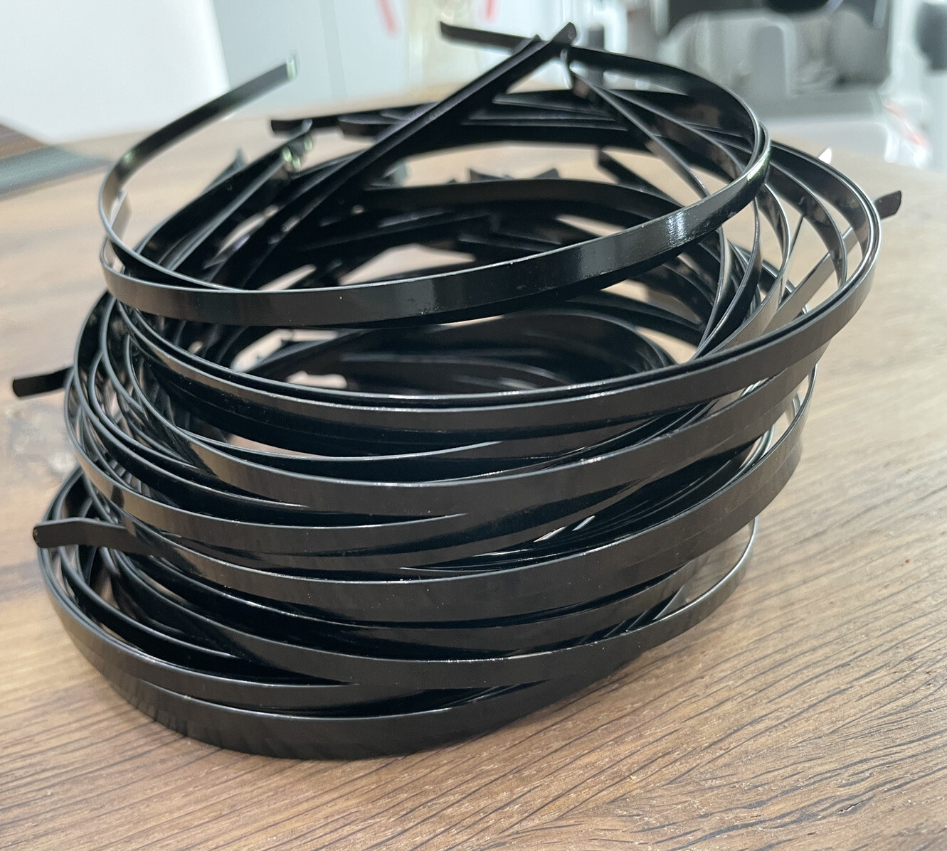 US SELLER 50pcs 5mm Black Metal Plain Headbands Hair Bands Accessory DIY Craft