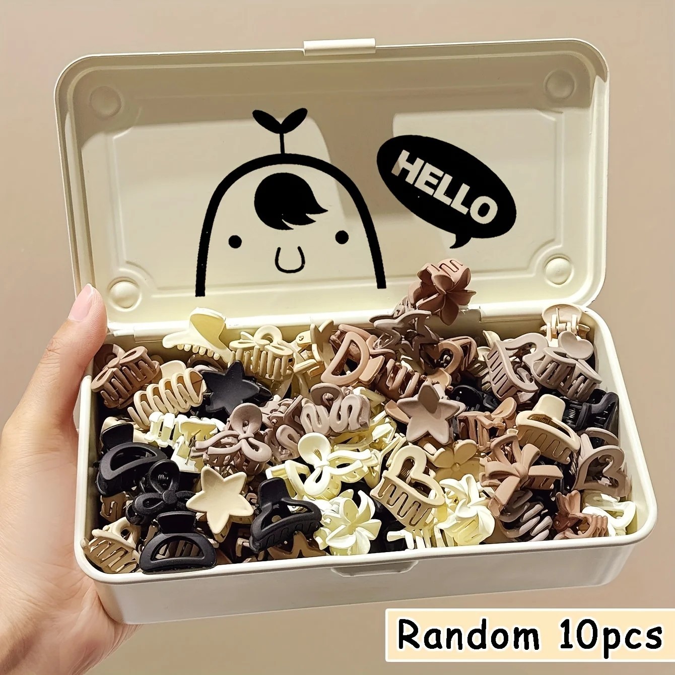 10/20/30pcs Beige Small Hair Clips Cute Girls Accessories Daily Travel Gift USA
