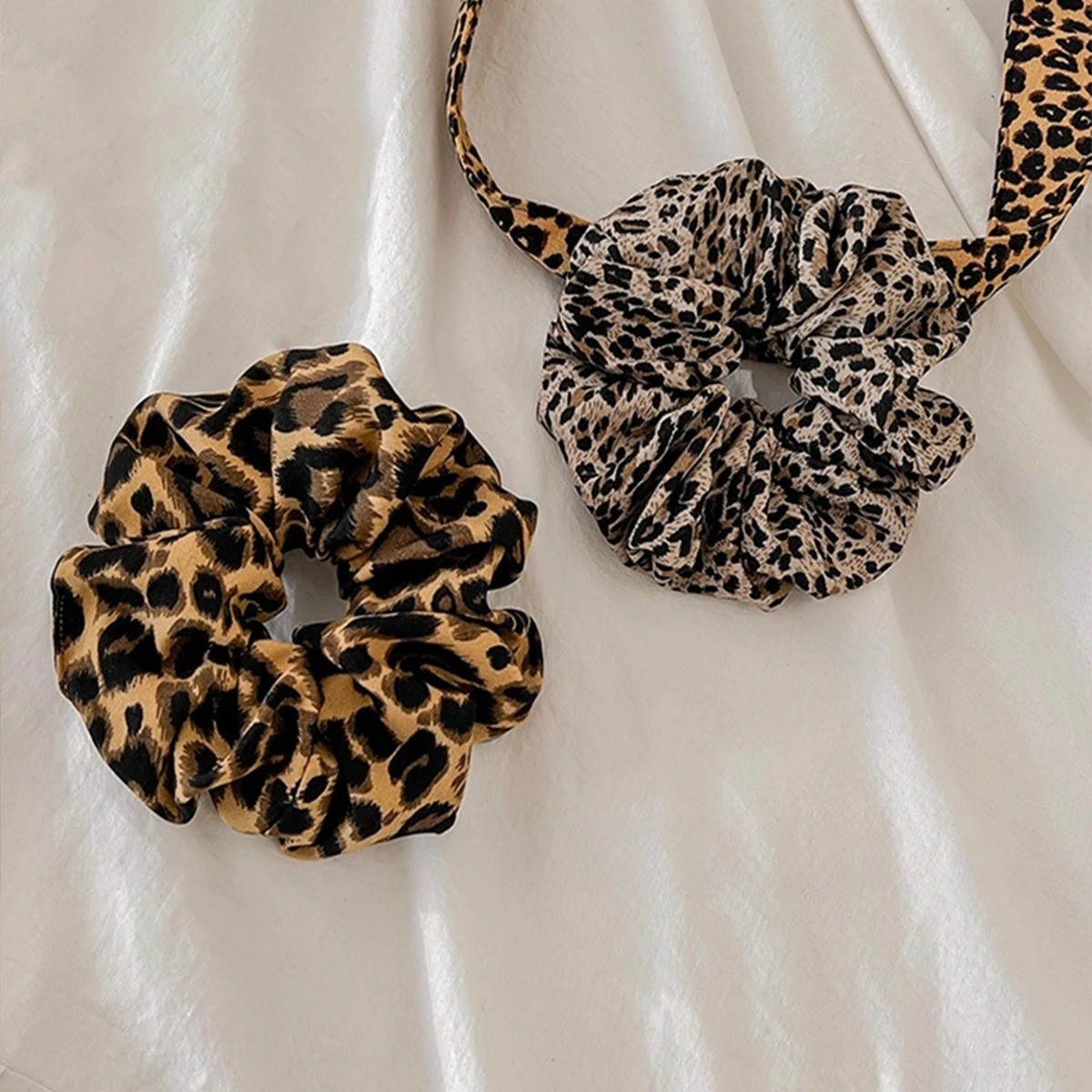 2PCs Headband Printed scrunchie Headband High Elasticity Elastic headband