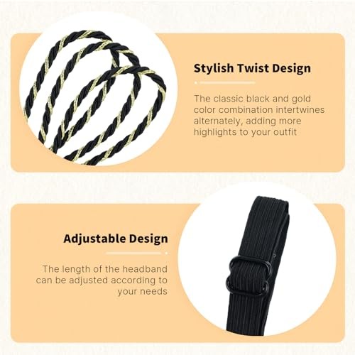 6 Pieces Bohemian Hippie Adjustable Elastic Double-Stranded Braided Leather
