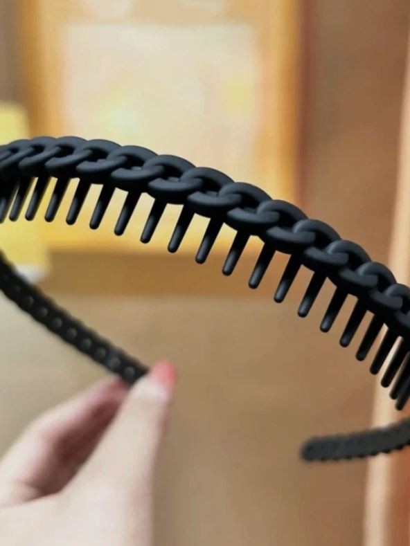 2Pcs Braided Wide Tooth Headband for Women Stylish Hair Comb Band Fashion Access