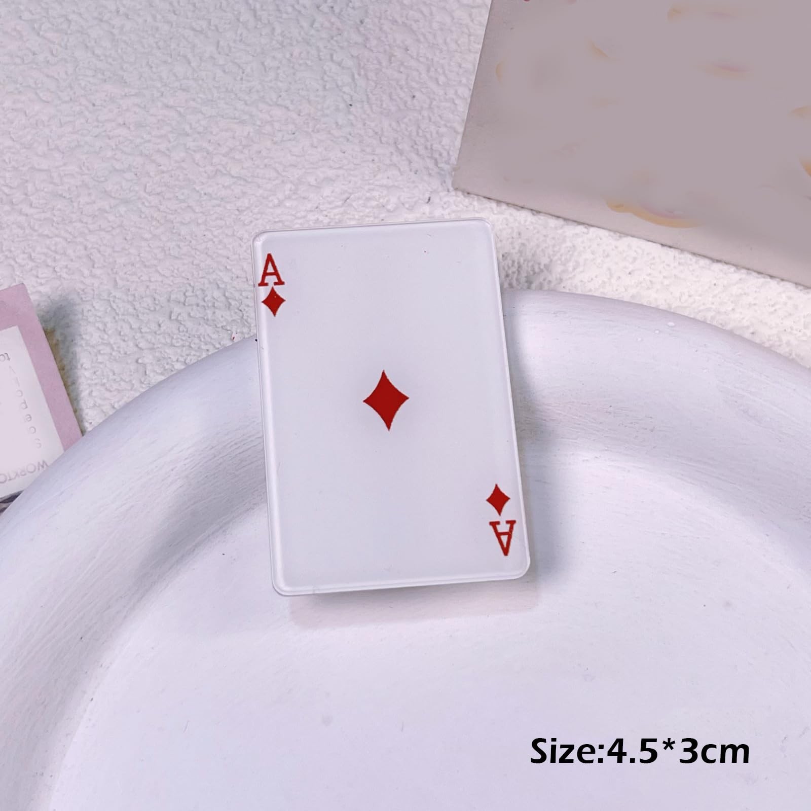 TUCEWP 10Pcs Poker Hair Clips for Women Girls 1 Count (Pack of 10), White