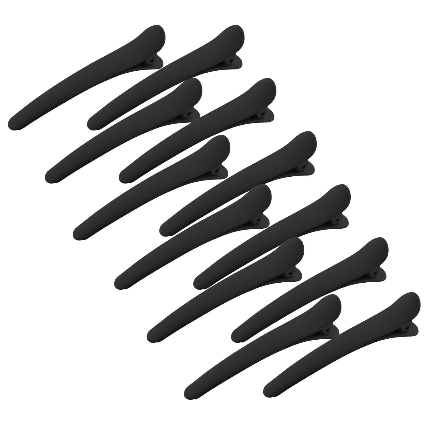 Hair Clips for Styling, 12 Pcs Non-Slip Colorful Plastic Duckbill Alligator Hai