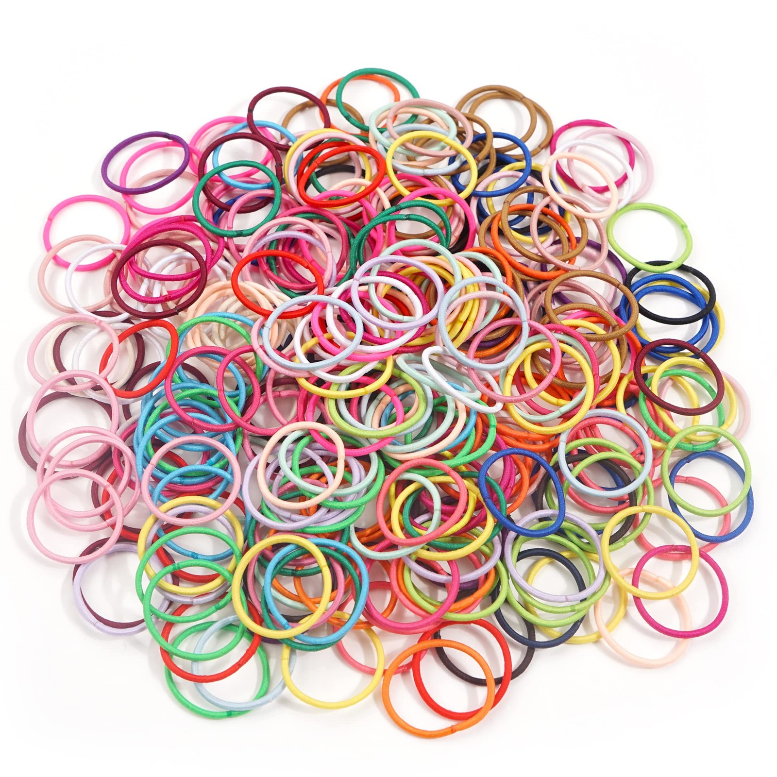 300PCS Toddler Hair Ties,Durable Rubber Elastics Tie,Small Ponytail Holders E…